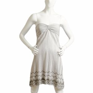 MLH  Silver Party Strapless Dress Sz M(SKU 000056)